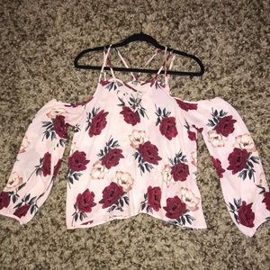 Floral off the shoulder top